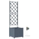 vidaXL Pots de jardin Gris clair 40 x 40 x 142 cm Acier