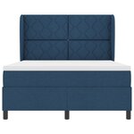 Lit ressort bleu vidaXL avec matelas  140x200 cm en tissu