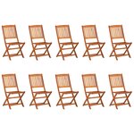 vidaXL Ensemble à manger de jardin 11 Pièces 220x90x75 cm bois d'acacia