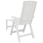 vidaXL Chaise longue blanc plastique