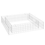 vidaXL Lit surélevé à gabion Acier galvanisé 100x100x20 cm