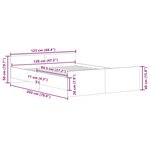 vidaXL Cadre de lit sans matelas vieux bois 120x200 cm bois ingénierie