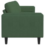 vidaXL Sofa en tissu Vert foncé 208 cm Tissu en velours côtelé