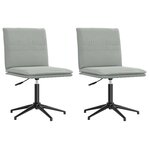 vidaXL Chaises à manger lot de 2 Gris clair Velours