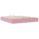 vidaXL Cadre de lit ottoman sans matelas rose 200x200 cm velours