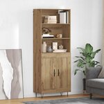 vidaXL Haut Armoire Chêne artisanal 69 5 x 34 x 180 cm