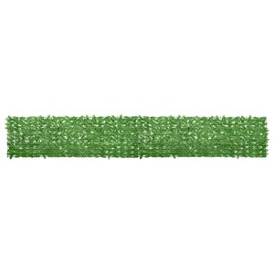 vidaXL Écran de balcon avec feuilles vert 500x75 cm
