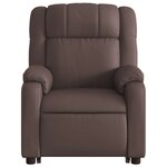 vidaXL Fauteuil inclinable de massage électrique marron similicuir