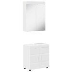 vidaXL Ensemble de mobilier de salle de bain avec étagère TULUM Blanc