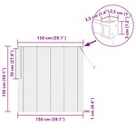 vidaXL Store Vénitien Marron clair avec motif 150 x 150 cm PVC