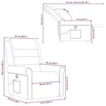 vidaXL Fauteuil de massage inclinable électrique Taupe Tissu
