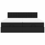VidaXL Cadre de lit ottoman avec matelas noir 200x200 cm similicuir
