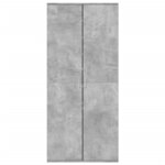 vidaXL Armoire à chaussures Gris béton 80x39x178 cm Bois d'ingénierie