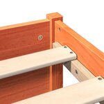 vidaXL Cadre de lit avec tête de lit de rangement 2 Pièces Cire marron