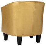 Vidaxl fauteuil doré brillant similicuir