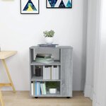 vidaXL Armoire roulante Sonoma gris 60x35x75 cm Bois d'ingénierie