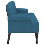 vidaXL Banc avec dossier bleu 119 5x64 5x75 cm velours