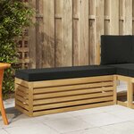 vidaXL Banc de Jardin Blanc 115 x 43 x 45 cm Bois d'Acacia Massif