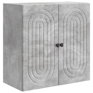vidaXL Armoire Murale Gris béton 59 x 31 x 60 cm Bois d'ingénierie