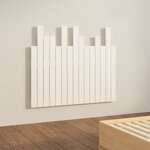 vidaXL Tête de lit murale Blanc 95 5x3x80 cm Bois massif de pin