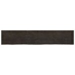 vidaXL Dessus de table marron foncé bois chêne massif traité