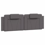 vidaXL Lit avec matelas gris 160x200 cm similicuir