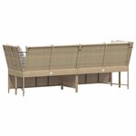 vidaXL Canapé de jardin avec coussins beige résine tressée