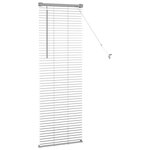 vidaXL Store de Fenêtre avec des rideaux Manuel Argent Aluminium