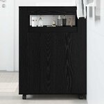 vidaXL Cabinet de Salle de Bain Étroite Chêne noir 65 x 23 x 87 cm