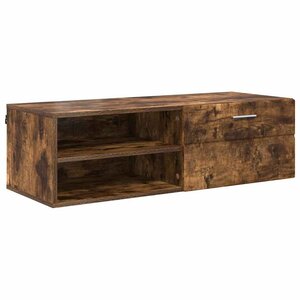 vidaXL Cabinet en Bois Chêne fumé 100 5 x 39 x 30 cm Bois d'ingénierie