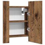 vidaXL Armoire de salle de bain à miroir LED vieux bois 40x12x45 cm