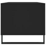vidaXL Table basse Noir 90x49x45 cm Bois d'ingénierie