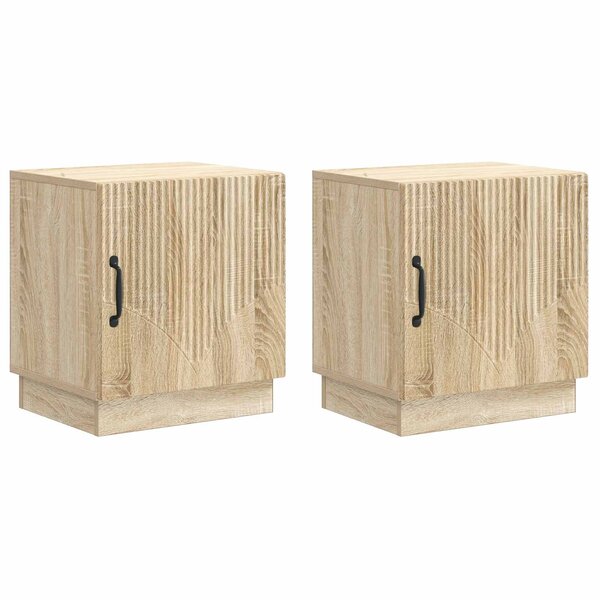 vidaXL Table de chevet 2 Pièces Chêne Sonoma 43 x 34 5 x 47 cm