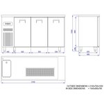 Refroidisseur de boisson avec evier - 3 portes - combisteel - r290 - acier inoxydable32100 mmpleine/battante 2500x700x950mm