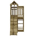 vidaXL Maisonnette de jeu avec mur d'escalade bois de pin imprégné