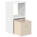 vidaXL Table de chevet 2 pc Blanc 25 5 x 22 x 49 5 cm
