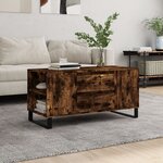 vidaXL Table basse chêne fumé 102x44 5x50 cm bois d'ingénierie