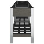 vidaXL Lit surélevé de jardin avec étagère Gris 200x50x75 cm WPC