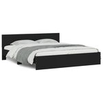 vidaXL Cadre de lit sans matelas noir 200x200 cm