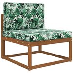 vidaXL Coussin de canapé d'extérieur 2 Pièces Motif feuille Polyester