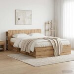 vidaXL Cabinet de Tête de Lit Chêne artisanal 160 cm Bois d'ingénierie