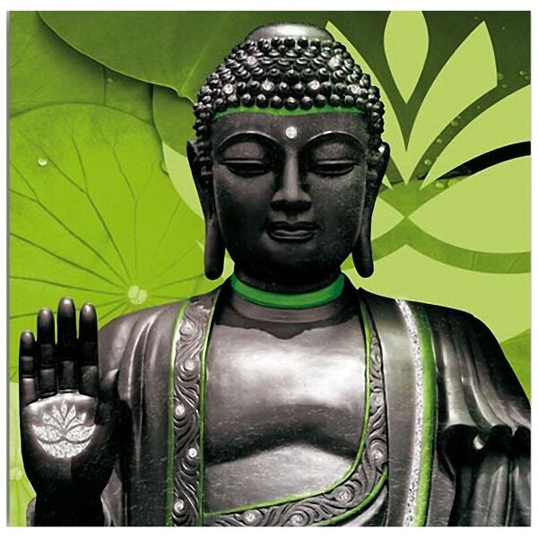 Cadre carré en toile bouddha