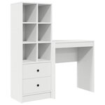 vidaXL Bureau avec rangement avec tiroir 2 Pièces Blanc 70 x 40 x 76 cm