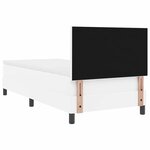 vidaXL Cadre de lit avec matelas Blanc 90 x 190 cm Faux cuir