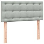 vidaXL Sommier à lattes de lit et matelas et LED gris clair 90x220 cm velours