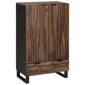 vidaXL Highboard 60x33.5x100 cm en bois massif mangue
