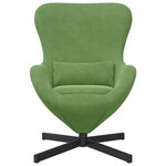 vidaXL Fauteuil œuf Vert clair 63 x 73 x 90 cm Velours