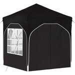 vidaXL Tente de fête pop-up 192 x 192 x 245 cm Noir