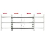 vidaXL Grille réglable de sécurité de fenêtres et 3 barres 700-1050 mm