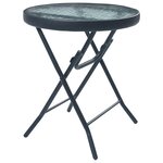 vidaXL Ensemble de bistro 3 Pièces Gris Acier